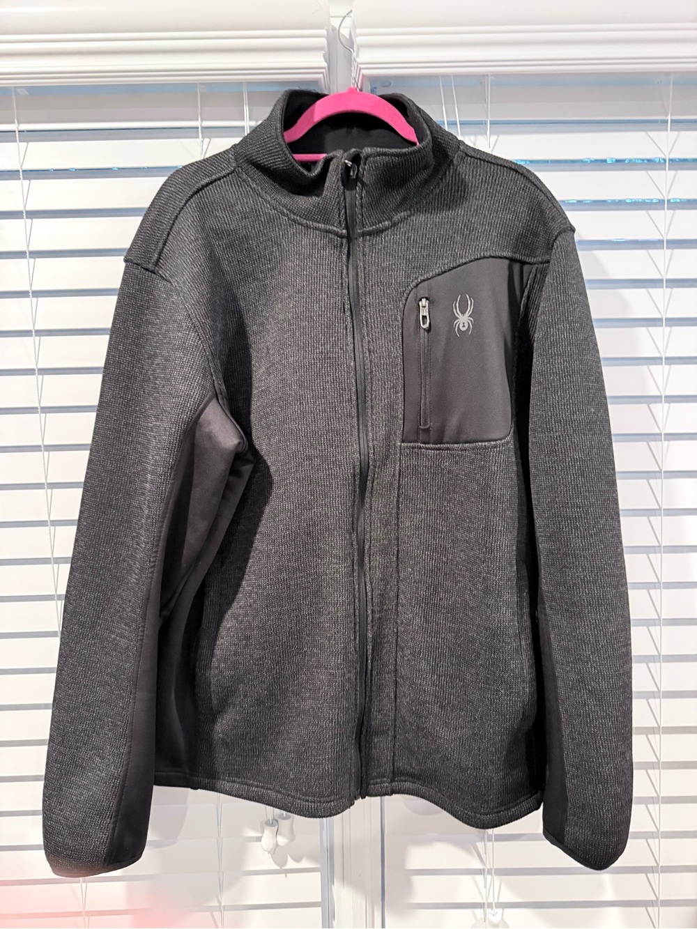 Spyder Men's XL Full-Zip Black Knit Performance Jacket